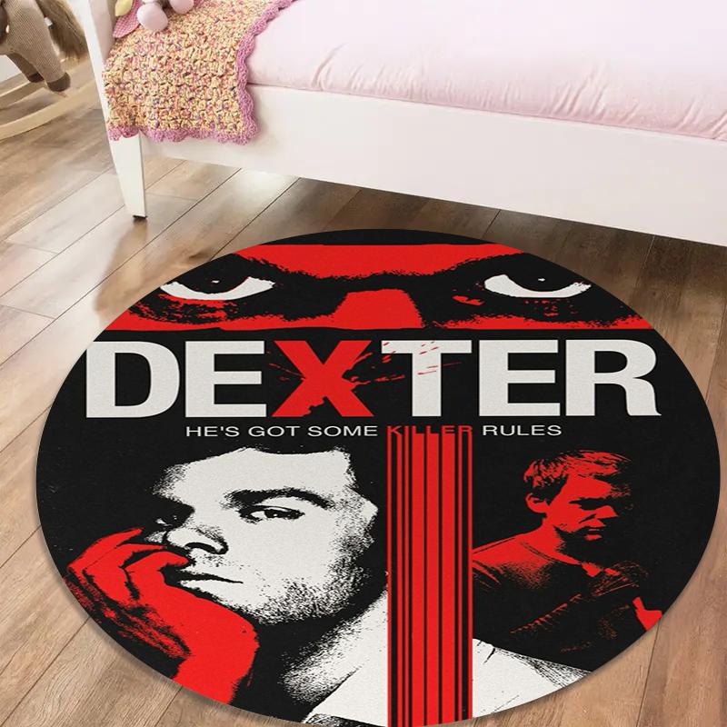 Dester Round Area Rug,Carpet Rug for Living Room Bedroom Sofa Playroom Decor,Non-slip Floor Mat9