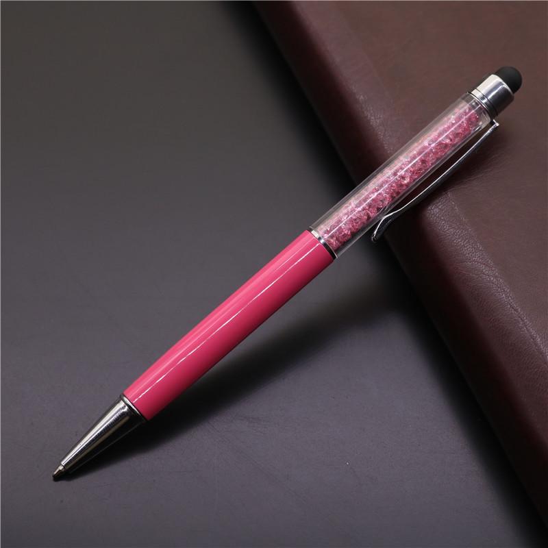 Shuo Lei Kristallen Stylus Pen: Metalen balpen met diamanten accent