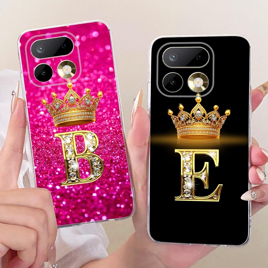 For Realme 16 Pro Case RMX5121 RMX5120 Luxury Crown Letters Cover Soft Slim Phone Case For Realme 16 Pro Plus Realme16 Pro+ Bags