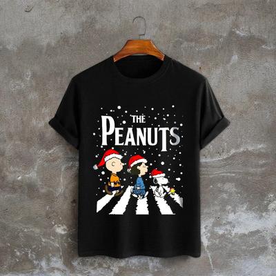 The Peanuts Christmas T-Shirt Snoopy Holiday Abbey Road Funny T-Shirt
