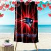 Name Custom New England Patriots Logo Print Beach Towel, Large Soft Quick Dry Towel for Beach Camping Swimming