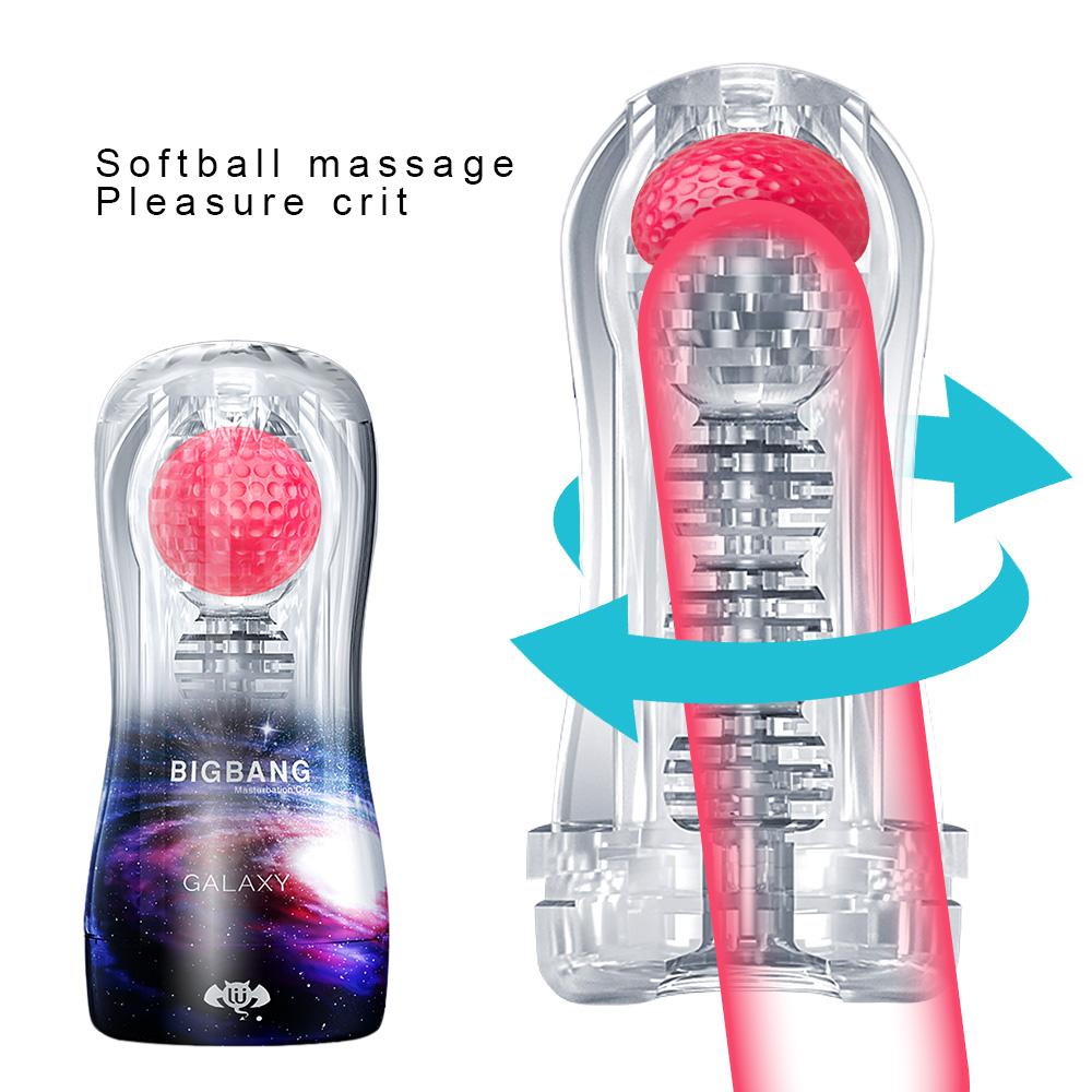 Male Masturbation Cup Masturbatings Sex Trainer Glans Ball Stimulator Vacuum Sex Cup Transparent Sex Toys for Men Soft Pussy