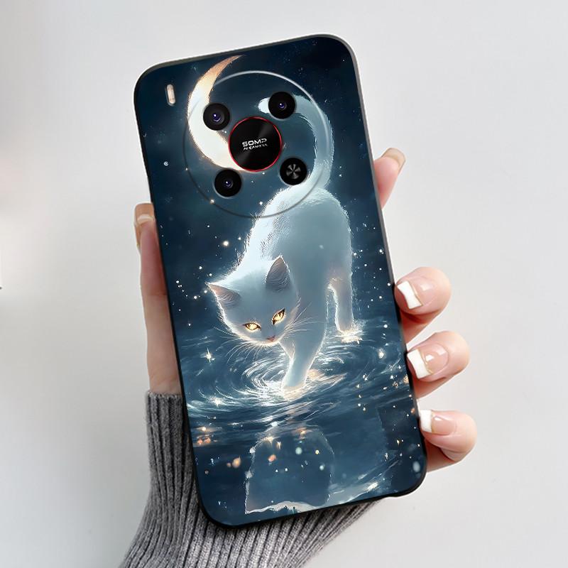 Cute Cartoon Case For ZTE Blade V70 MAX / ZTE Nubia V70 Max Printing Shell Protective Cover Soft Silicone Black Casing