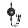 Car Phone Charger Fast Wire Charging Cable Three-head Data Cable For Skoda Rapid Scala Kodiaq Fabia Kamiq Karoq Octavia 3 2 VII WD8