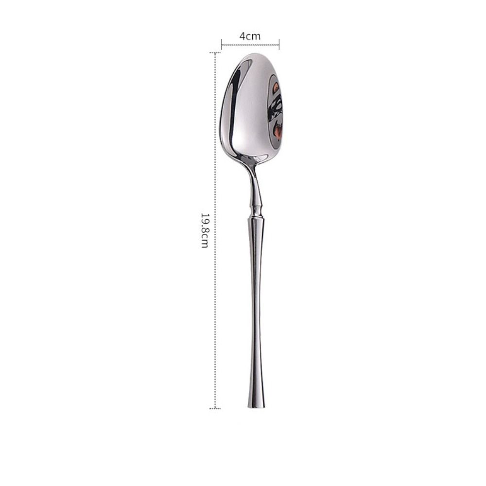 Creative 304 Stainless Steel Teaspoon Japanese Style Tableware Fruit Fork Hammer Pattern Design Dessert Spoon