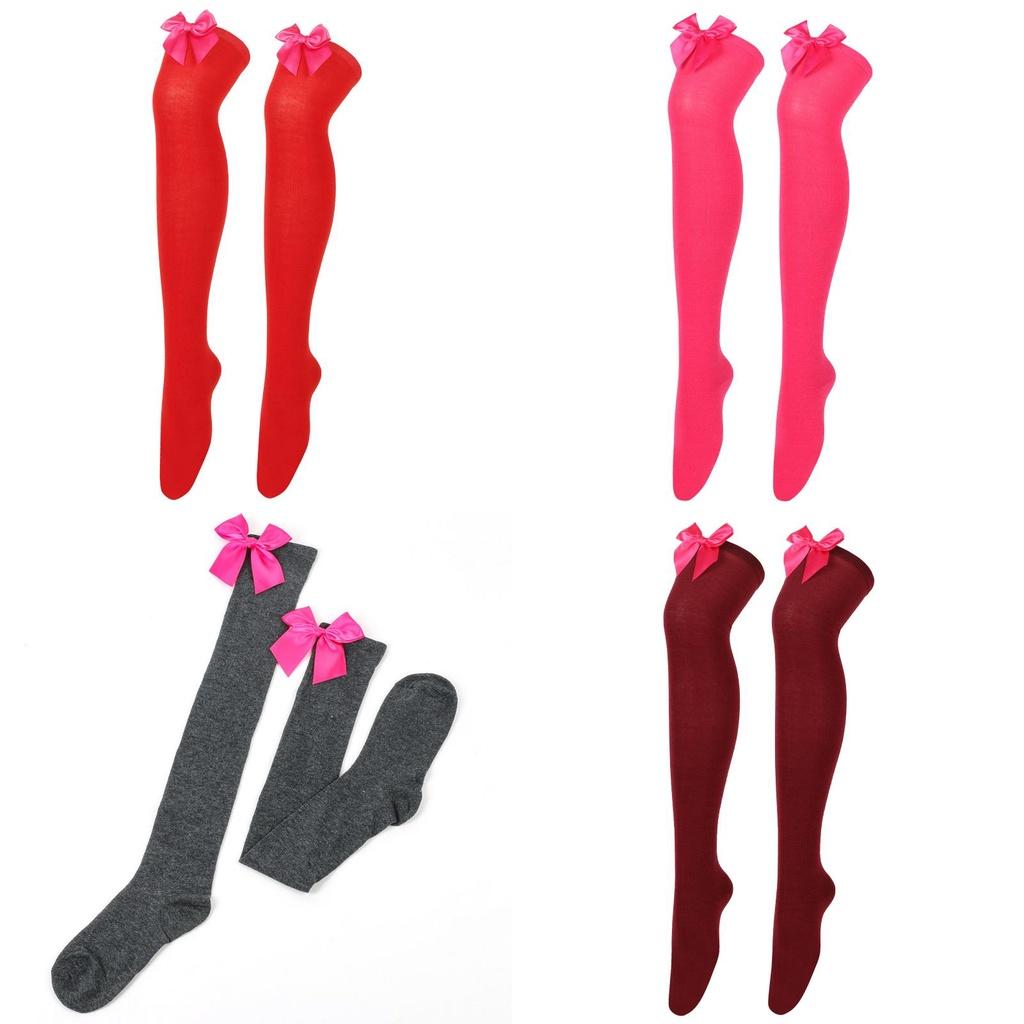 Japanese Style Over-the-knee Bow Socks Sexy High Tube Socks For College Fashion Friction-resistant Polyester Fiber