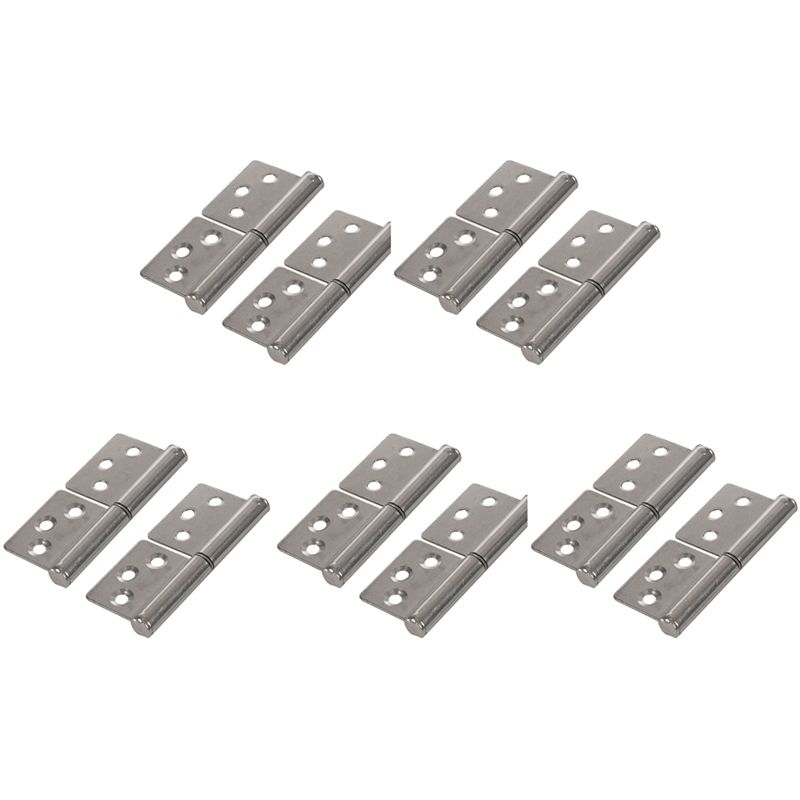 A84X-3 Inch Silver Tone Stainless Steel 360 Degree Rotating Window Door Flag Hinge 10 Pieces