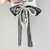 1 Piece Phone Charm Strap Pendant Sweet Imitation Pearls Lace Bow Beaded Keychain Bag Hanging Cord For Women Girl