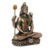 Braune Harzstatue des meditierenden Lord Shiva | Lord Shiva Idol für Heimdekoration Pooja-Raum Büro Armaturenbrett im Auto | Shiv Murti | Shiv Idol Geschenk für