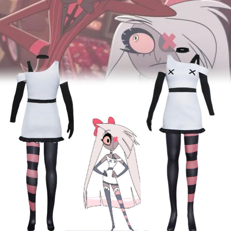 Vaggie Hell's Hotel Cosplay Costume For Women Soft Nini Fabric Evil Boss Vaggie