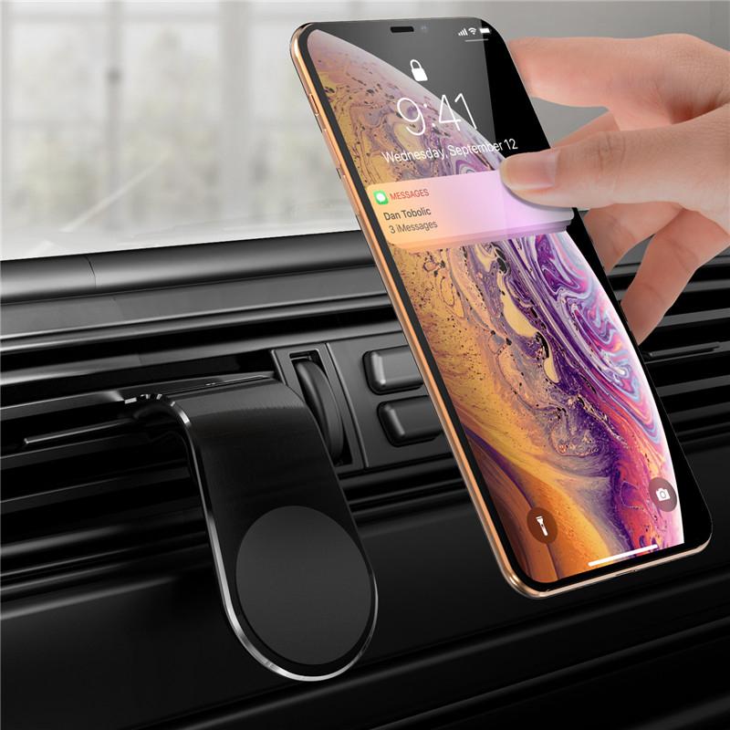 Magnetisk Biltelefonholder Stativ Luftventil Magnet Bilfeste GPS Smartphone Mobilholder I Bilbrakett for iPhone Samsung Xiaomi