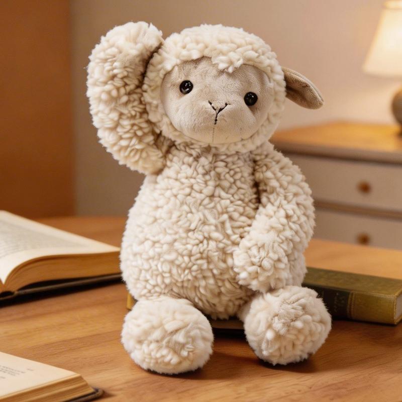 30cm Cartoon Cute Sheep Plush Doll Soft Grey Cat White Sheep Animal Stuffed Toy Home Decoration Appease Gift For Children