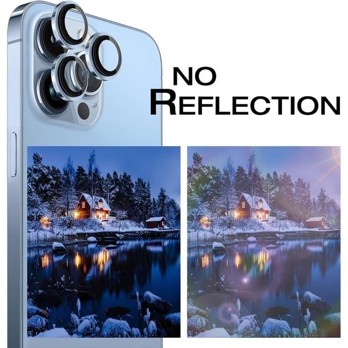 Protection Caméra - pour iPhone - 13 Pro/Pro Max - Verre Trempé - Antichoc - Anti-Rayures