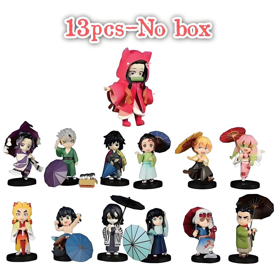 Demon Slayer blind box Plum Rain Series anime figure Tanjiro Kamado Nezuko Action Model Pvc Desktop Ornament Collection Toy Gift