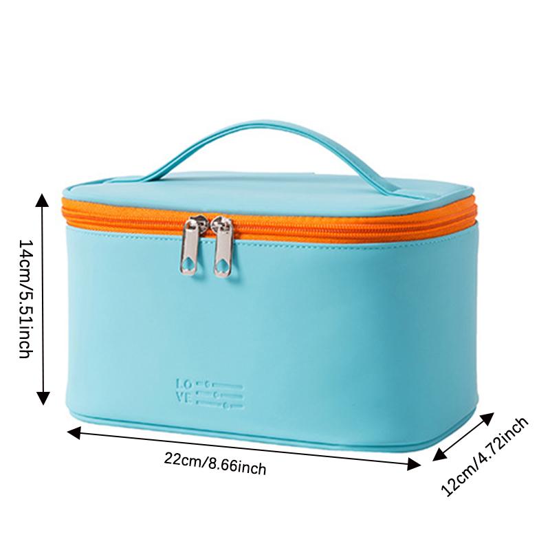 

Персонализированная косметичка, портативная дорожная косметичка для женщин, сумка из искусственной кожи, водонепроницаемый подарок для подружек невесты светло-синий