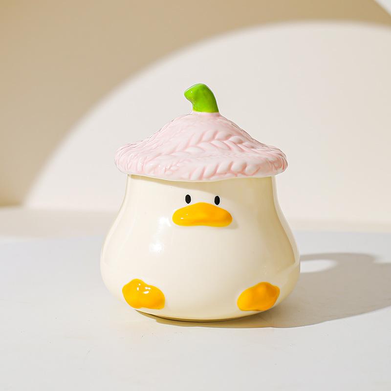 Cana Ceramică Creativă Drăguță Rață Suvenir Aspect Înalt Drăguț Animal de Companie Personalitate Desen Animat Ceașcă de Cafea Cană Înaltă