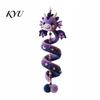 Easy Assembly Dragon Decor DIY Spiral Hanging Ornament Kit, Decorative Art Craft, Family Activity Craft Handmade Crochet Kit for Home Classroom