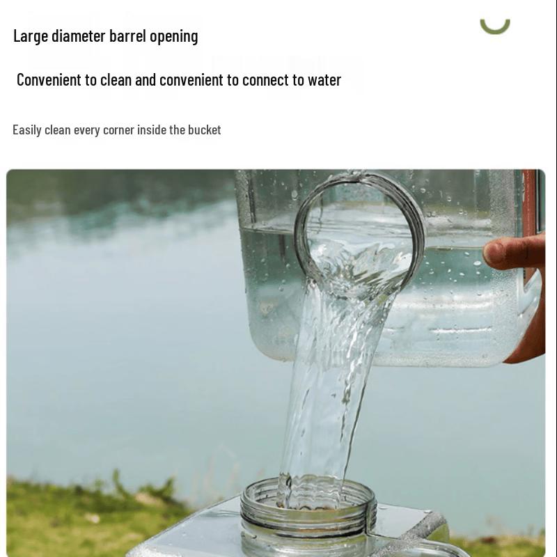 Muke Outdoor Square Water Storage Bucket with Faucet