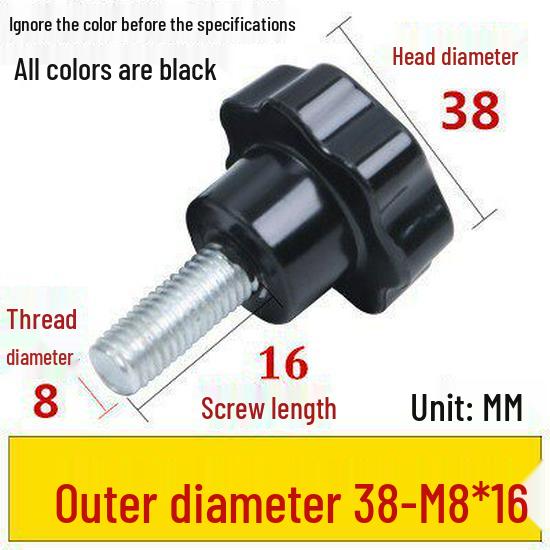 Star-Shaped Bakelite Hand-Tightening Screw Handle (M4-M10)