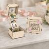 Folding Photo Album Box Vintage Flip Cover Memory Box Wooden Photo Storage Box  Family Memory