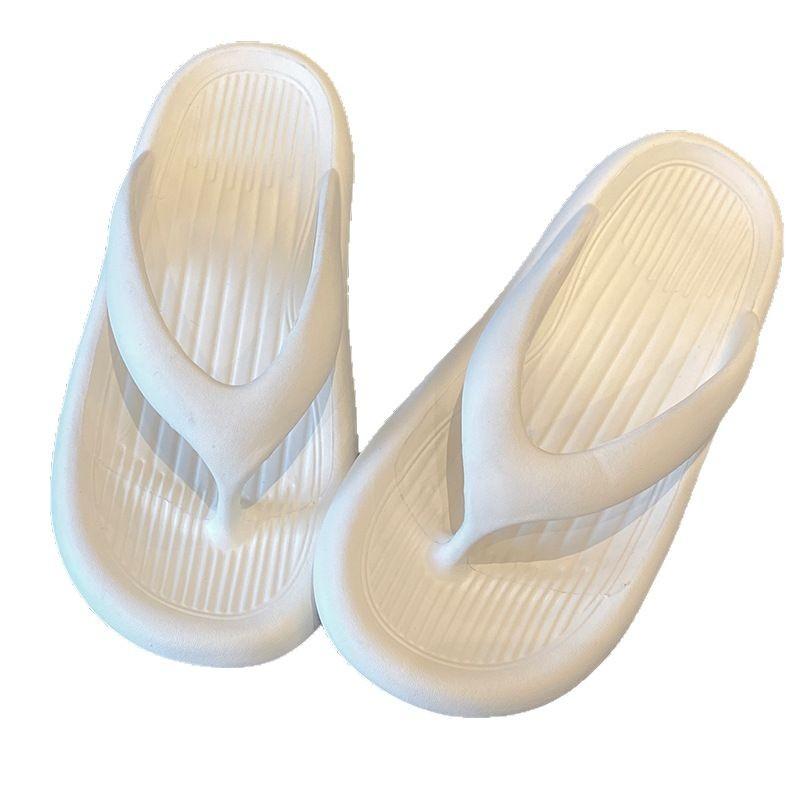 New flip-flops men's and women's summer non-slip pinch foot cool slippers couple thick-soled wear-resistant pinch drag beach shoes