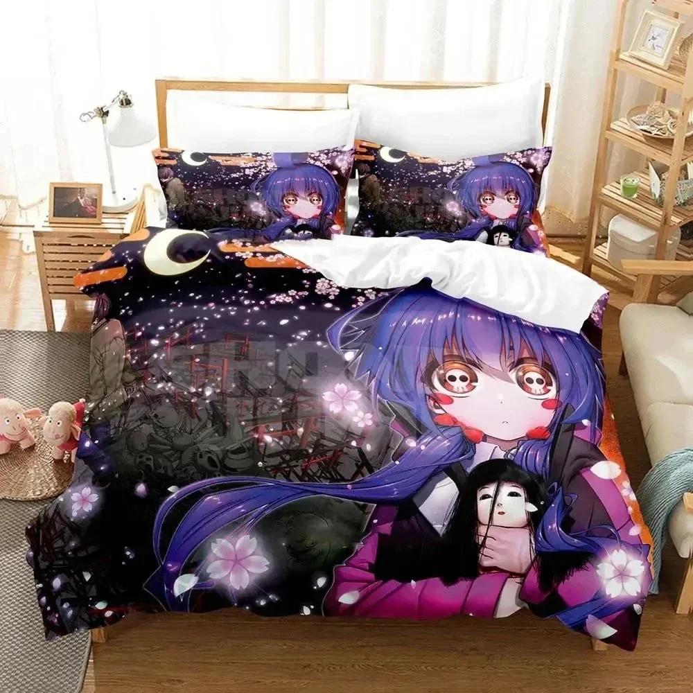 3D Anime Dark Gathering Comfortable Duvet Quilt Cover Pillowcase Bedding Set Children Bedroom Decoration Home Textile
