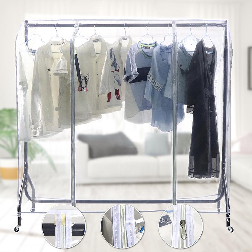 1.8M Household Clothing Rail Cover Coat Garment Dress Suit Bags Clothes Dustproof Hanger Storage Protector Dust Bag