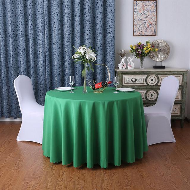 

Elegant Round Solid Table Cloth For Wedding Dining Table Home Hotel Restaurant Decoration Cover diameter 1.6M