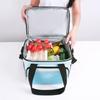 Doppelschichtige Lagerung Isolierte Lunchbox Große Kapazität Verstellbarer Riemen Lebensmittel Thermosack Frischhalte Oxford Picknicktasche Reisen