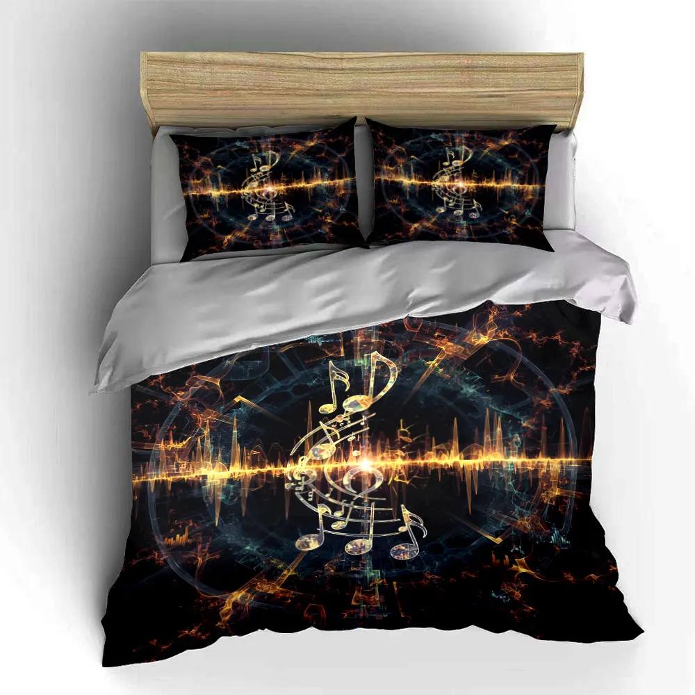 Music Decor Artwork Set Soft Comfortable Duvet Cover Bedding Set Included 1*Duvet Cover & 2*Pillowcases gift