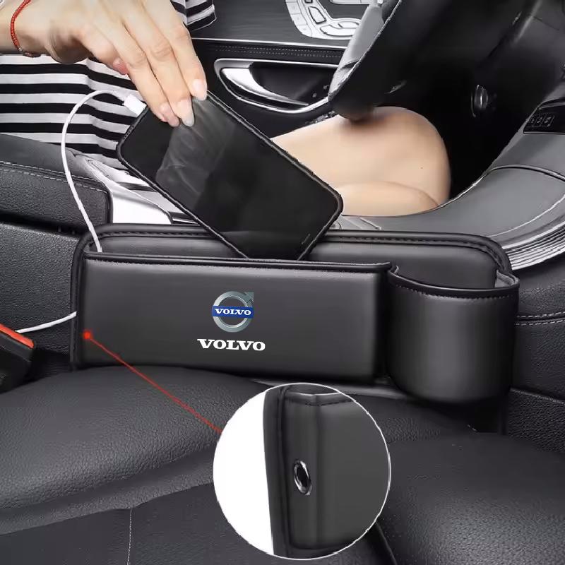 Zpebr9 Car Seat Gap Crevice Storage Box Cup Holder Accessories For Volvo XC90 XC60 V50 S60 V70 V60 V40 S90 Olestar AWD XC40 S80 T6 V90