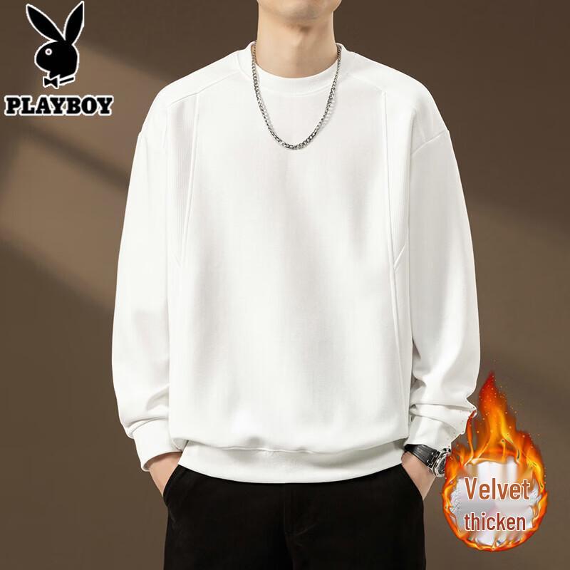 Playboy Men's Patchwork Crewneck Sweatshirt