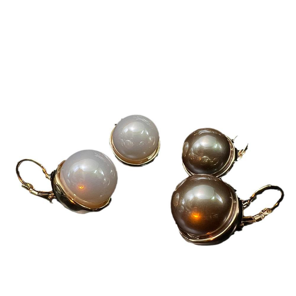 18K High-Luster Pearl Ear Cuffs: Elegant & Versatile Light Luxury Earrings