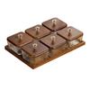 Walnut Luxury Glass Fruit Plate with Lid: Snack, Candy, and Dried Fruit Box for Living Room