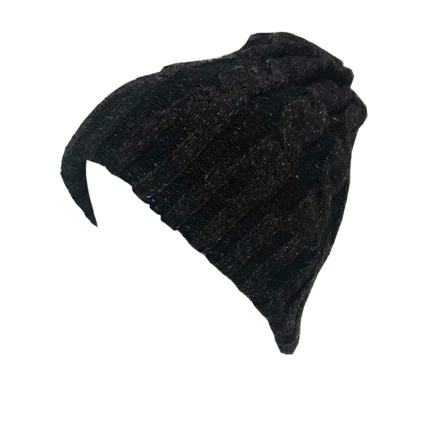 

TERAICHI Вязаный жгутом эластичный двусторонний теплый шарф-манишка и теплая шапка, унисекс, утеплитель, (черный) чёрный