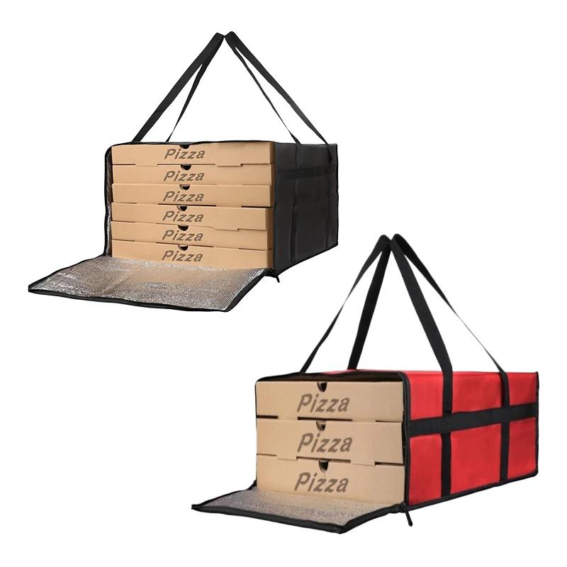 Sac de Livraison de Pizza Alimentaire Imperméable Réutilisable Chaud Froid Isolé Sac de Transport de Rangement pour Pizza et Aliments Épicerie Pique-nique Sac Alimentaire Portable