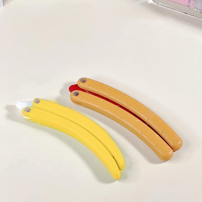 3D Printing Gravity  Dog Butterfly Knife Banana Radish Knife Model Push Card Decompressionn Toy Student Prize