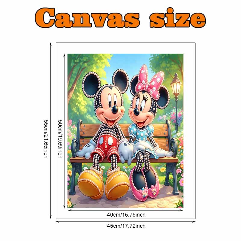 Disney Pearl Painting 5D Mickey Minnie Mouse Gemstone Art Diamond Painting Kit for Adults Beginners Gift Ideas Home Decor Wall Art Craft Supplies