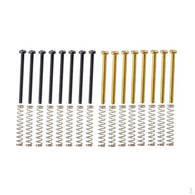 16pcs Double Coil Guitar Pickup Ring Screws&Springs for Electric Replacement