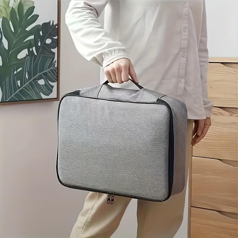 1 File Storage Bag with Handle, Multi-layer Large-capacity Storage Bag, Family Passport File Storage, for Travel and Family