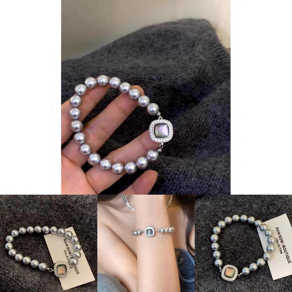High-end French Style Geometric Pearl Bracelet For Women Chic And Sophisticated
