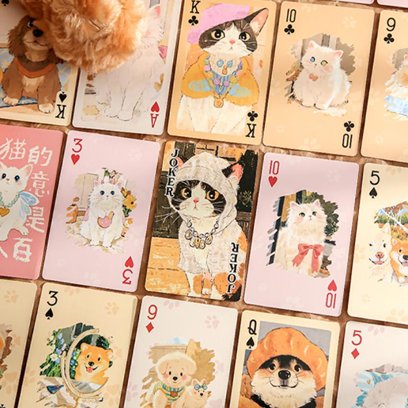 55Sheets/box Cartoon Cute Party Series Playing Fun Cards Board Games Entertainment Poker