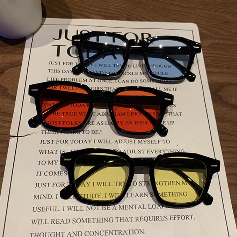 Unisex Quadratische Fassung Vintage Sonnenbrille Retro Sonnenbrille Damen Herren Brille Lässige Sonnenbrille Brillen