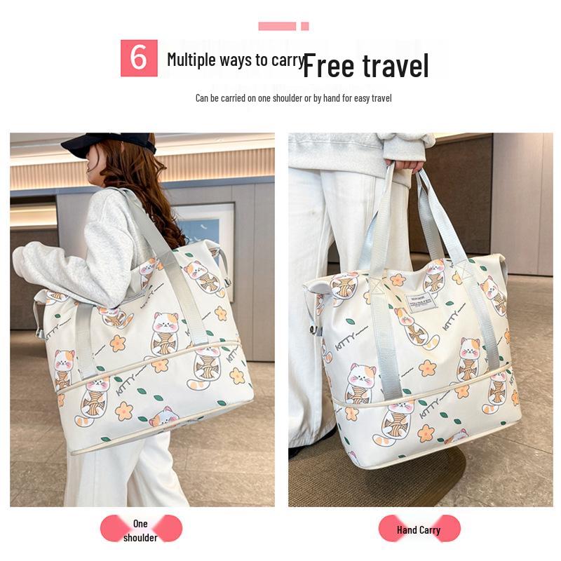 Büyük Kapasiteli Seyahat Düzenleyici: Kıyafetler, Kısa Seyahatler ve Kuru/Islak Ayrımı için Çok Yönlü Saklama Çantası