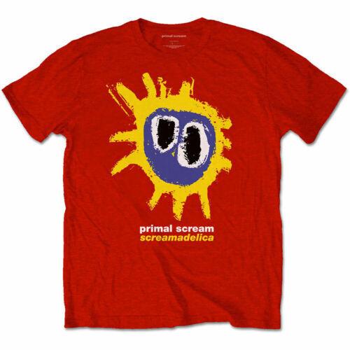 

Primal Scream T shirt Tops tees Men s Women s Screamadelica Officially Licensed Mens Red Tee Rock Merch S