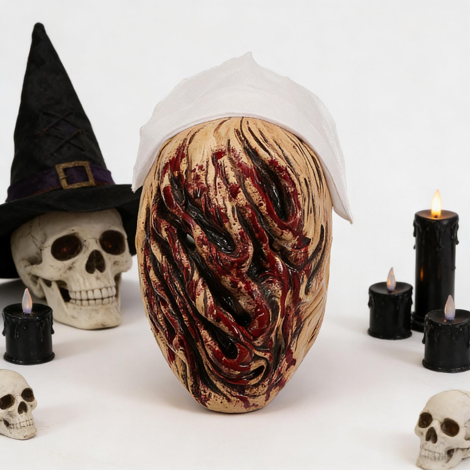 Halloween Nurse Costume Mask Scary Bloody Style Party Hood for for Halloween Costume Parties