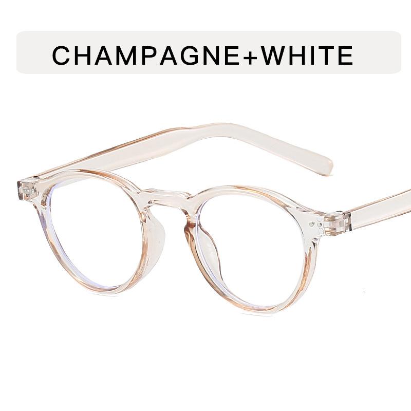 Rivets Decoration Eyeglasses Frames Round Shape Anti Blue Light Women Eyeglasses Korean Stylish Men's Glasses Frames