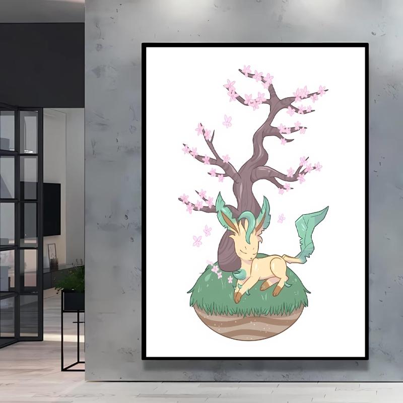 Canvas Artwork Painting Pokemon Pikachu Picture Home Decor Classic Character Images Spray Painting Home Decor Holiday Gift