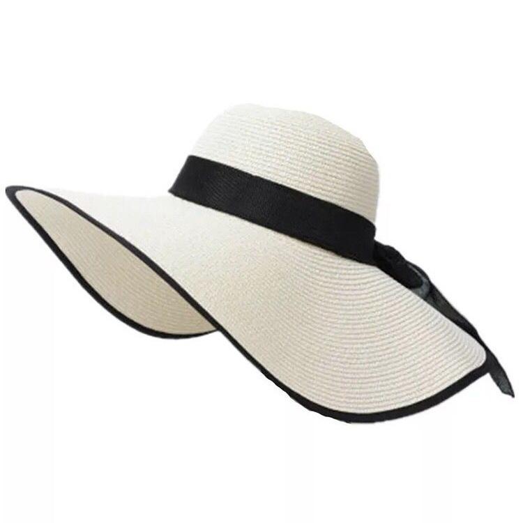 Straw Hat Women's Outdoor Summer Sun Hat Retro Sun Protection Hat Breathable Sun Protection Hat Women's