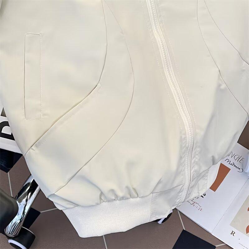 2024 Men's Trendy Retro Loose Solid Color Baseball Jacket for Spring & Autumn